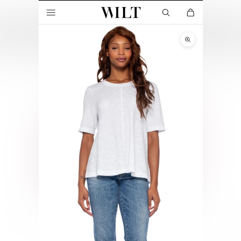 Wilt Elbow Sleeve Trapeze Top short sleeve women’s size S